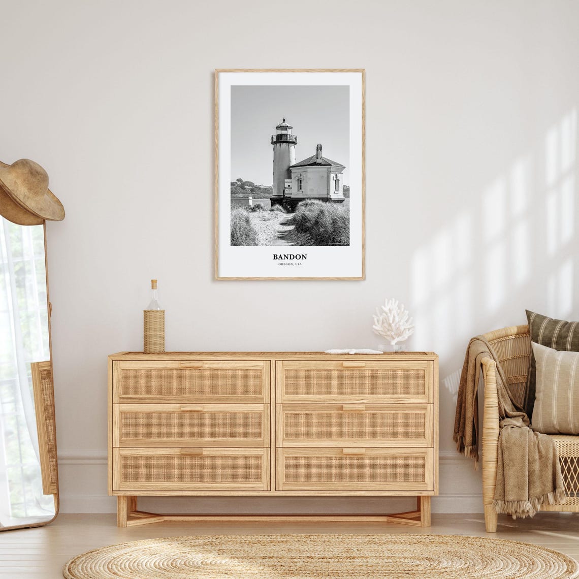 Historic Bandon Oregon Lighthouse Among The Coastal Dunes Poster - Image 3