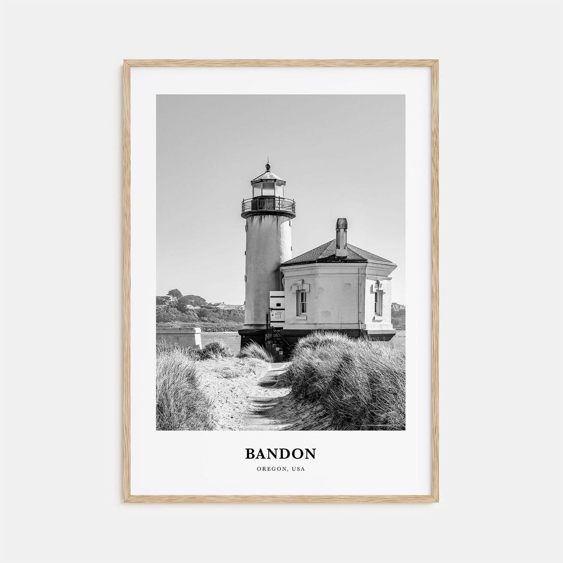 Historic Bandon Oregon Lighthouse Among The Coastal Dunes Poster