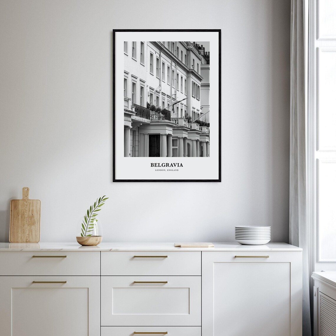 Belgravia London Elegant White Regency Townhouses Architecture Poster - Image 2