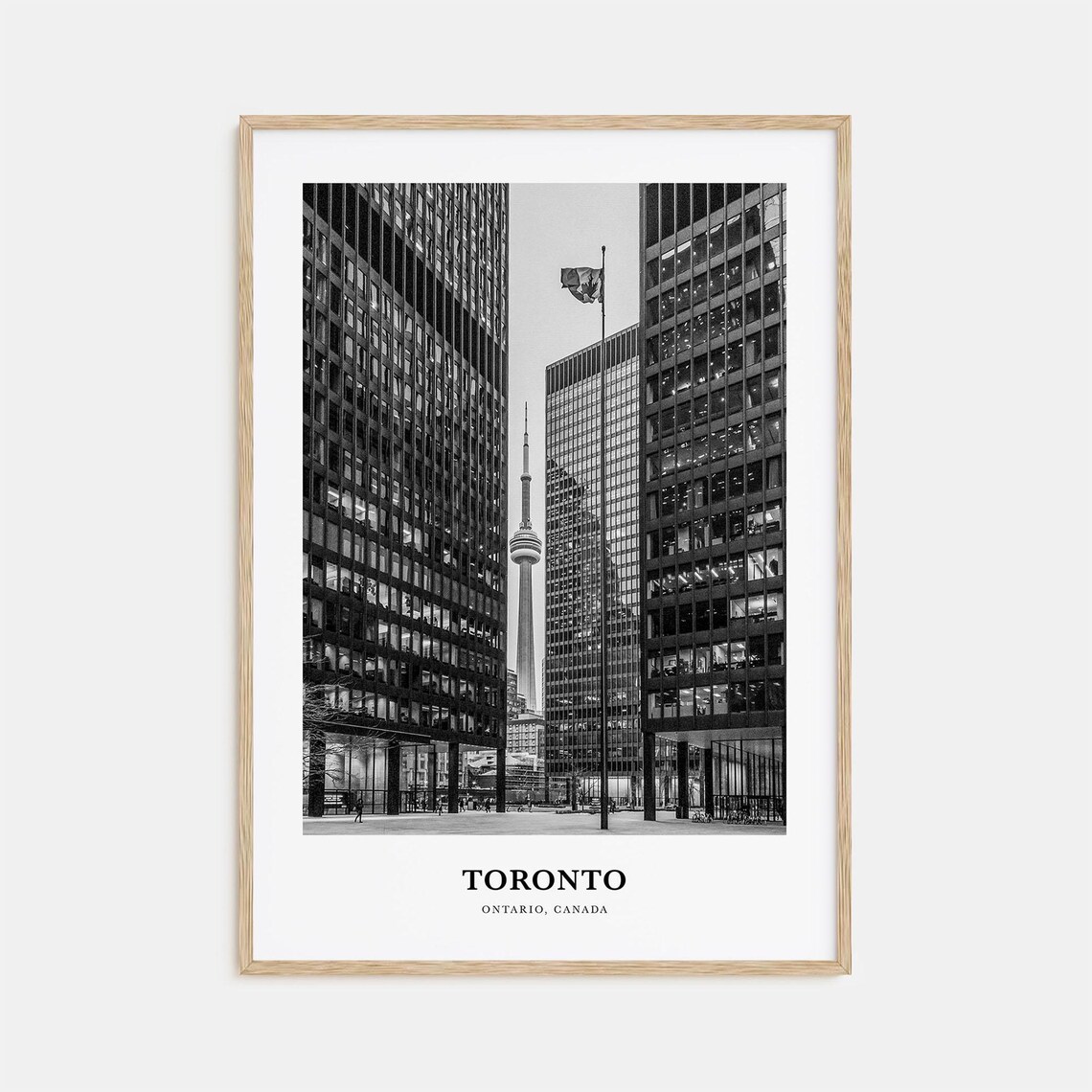 Toronto Ontario Downtown Office Towers CN Tower Street Poster