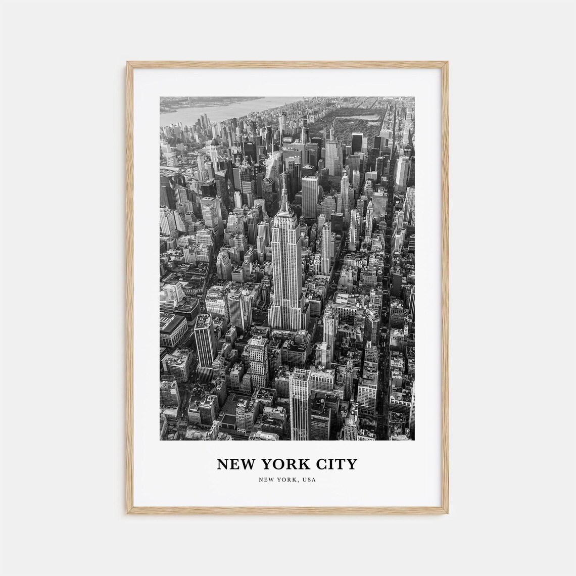 New York City Manhattan Empire State Building Aerial Photo Poster