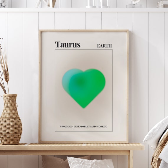 Zodiac Sign Taurus Aura Poster Quote Inspirational Quote Motivational Quote Quote Print Poster Print Wall Art Quote 1