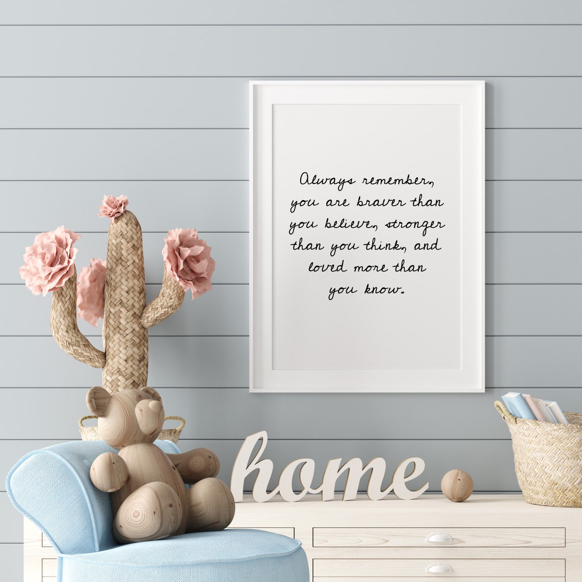 Nursery Quote Quote Kids Room Sign Nursery Signs Kids Room Wall Art Nursery Art Nursery Quote Print Book Page Art - Image 3