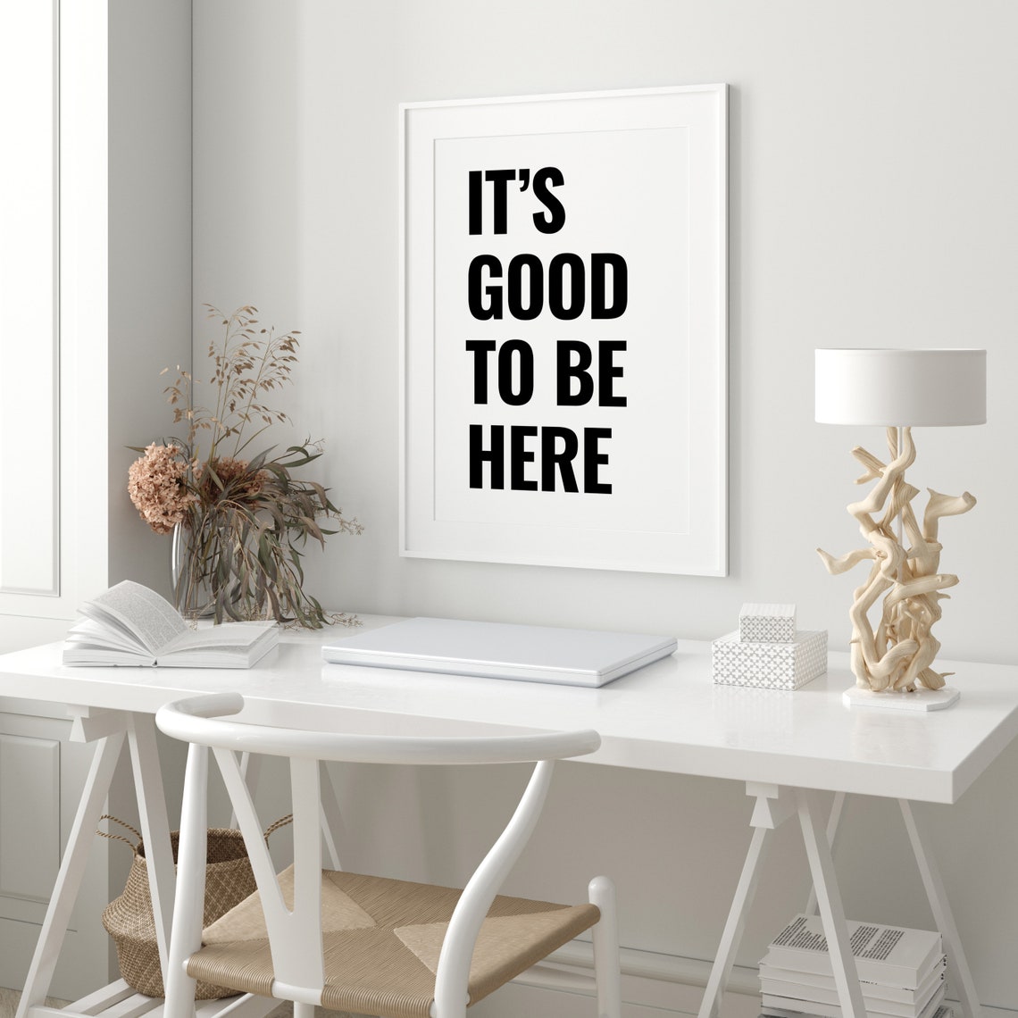 Its Good to Be Here Bold Typography Welcome Sign Home Poster - Image 3
