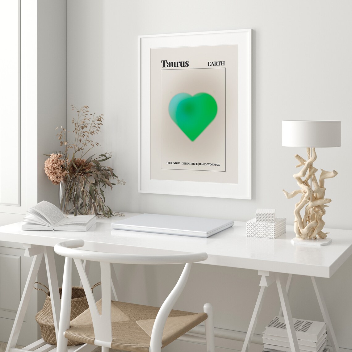 Taurus Zodiac Aura Heart Earth Sign Astrology Wall Decor Poster - Image 3