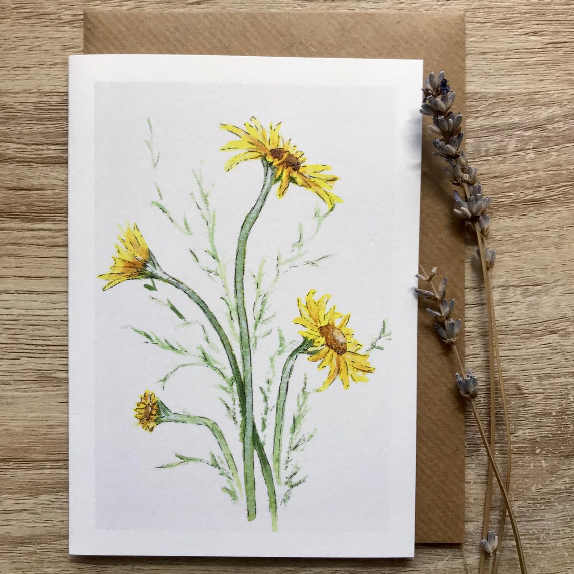 Sunflower Card Art Print