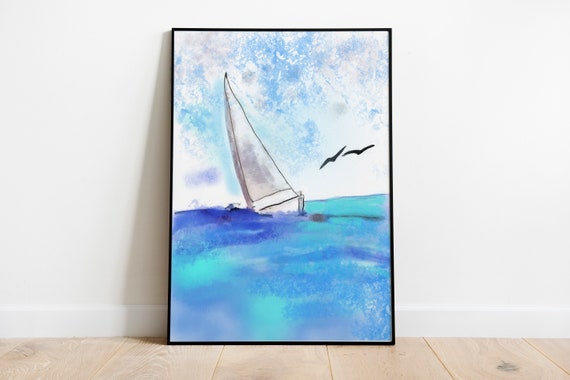 Ship Watercolor Illustration