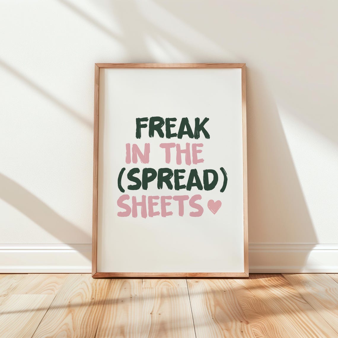 Work From Home Club Green Pink Bold Typography Office Poster