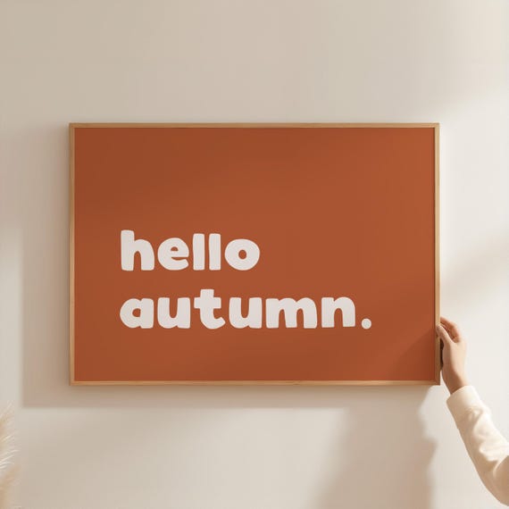 Autumn Wall Print Art Home Decor Fall Seasonal Halloween
