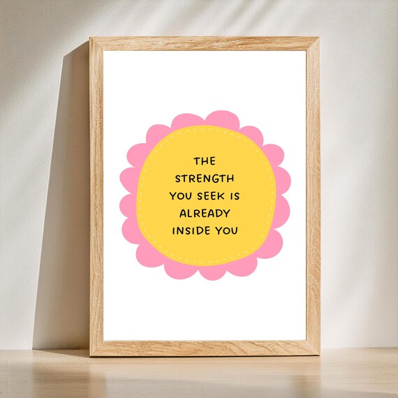 The Strength You Seek Is Already Inside You Motivational Poster