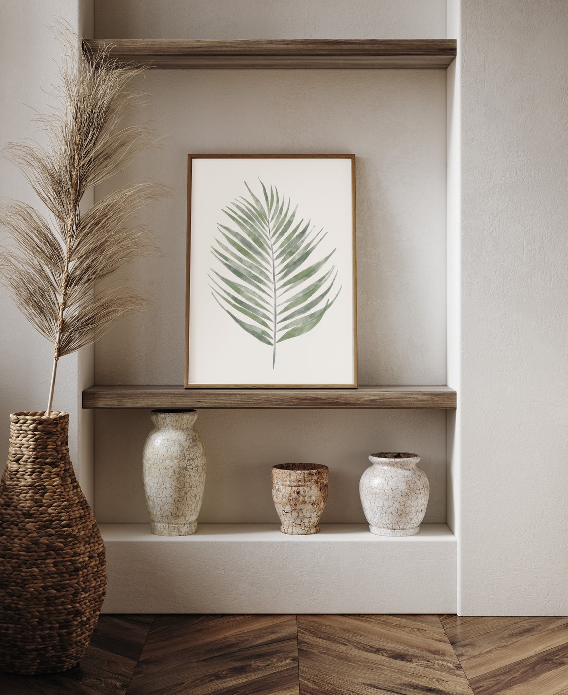 Watercolor Palm Leaf Tropical Botanical Minimalist Summer Wall Print - Image 6
