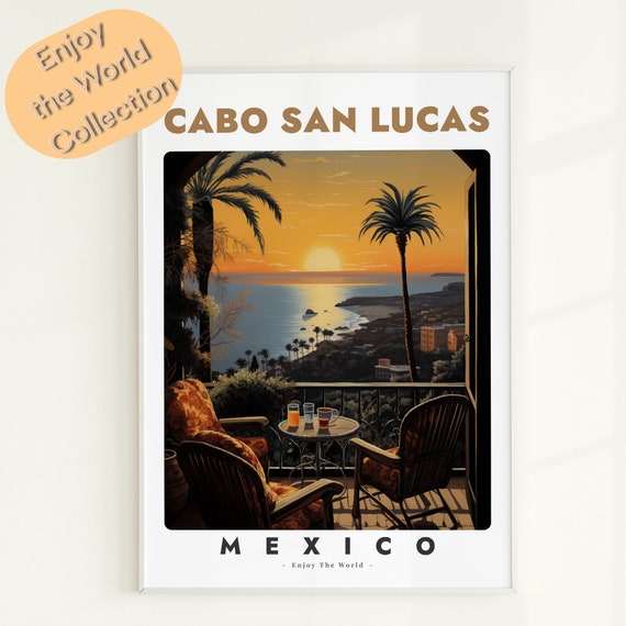 Cabo San Lucas Travel Poster, Mexico Home Decor