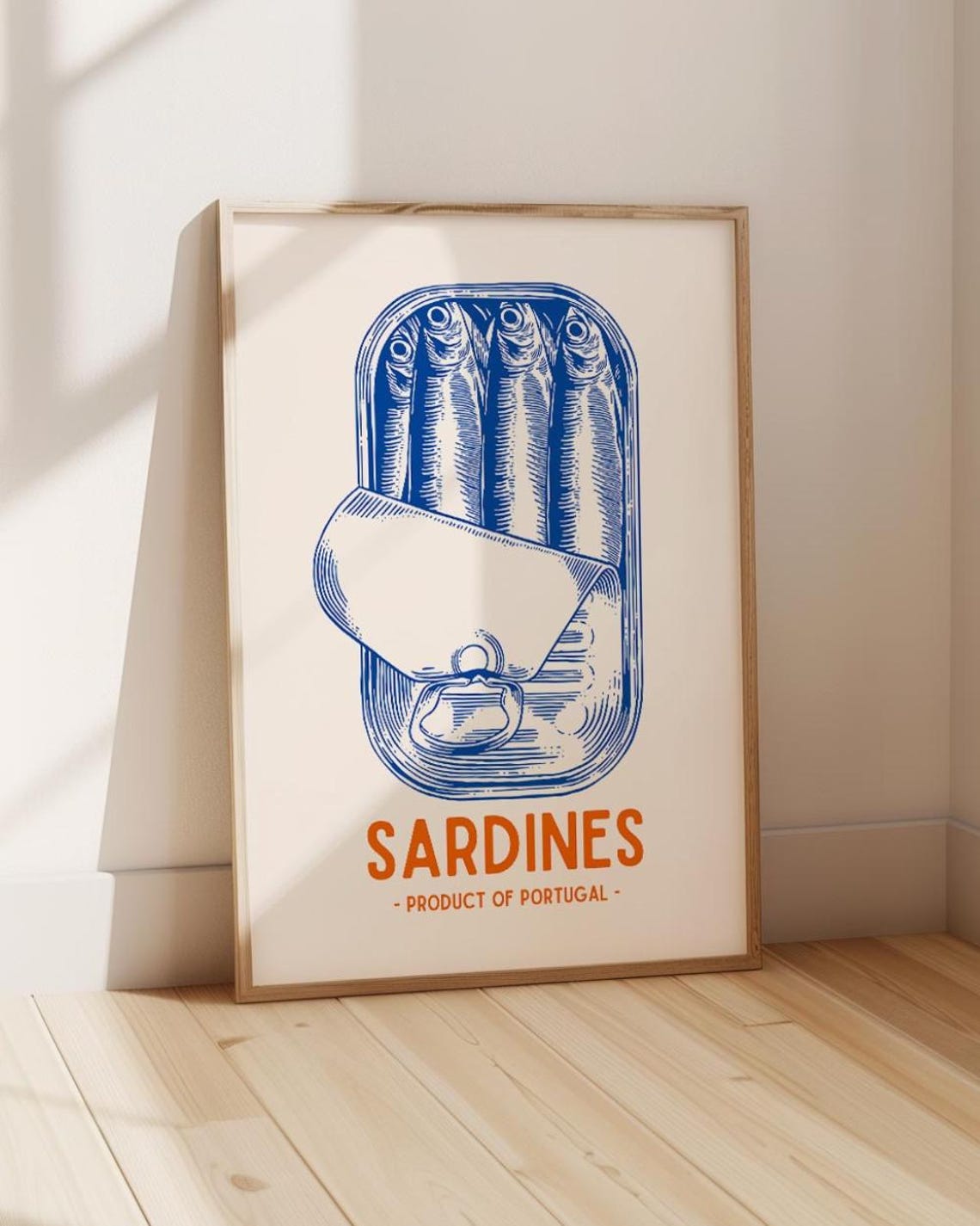 Sardines Print Product Of Portugal Poster Retro Wall Art Kitchen Decor Foodie Poster Tinned Fish Foodie Gifts Eclectic Cool Trendy Wall Art - Image 3