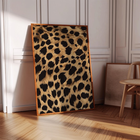 Leopard Wall Art Pattern Poster Preppy Above Bed Bedroom Decor Trendy Photography Definition Print Dorm Room