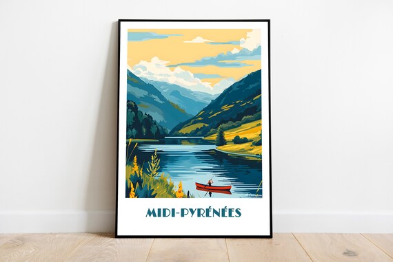 Handmade Midipyrennes Poster Wall Art Modern Travel Framed Birthday Home Made Decor Gift Vector Illustration Print Custom Text