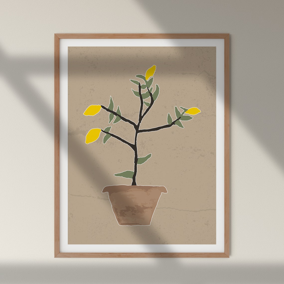 Lemon Tree Botanical Wall Art Kitchen Decor Print Housewarming Gift Greenery New Home Gift Simple Kitchen Design