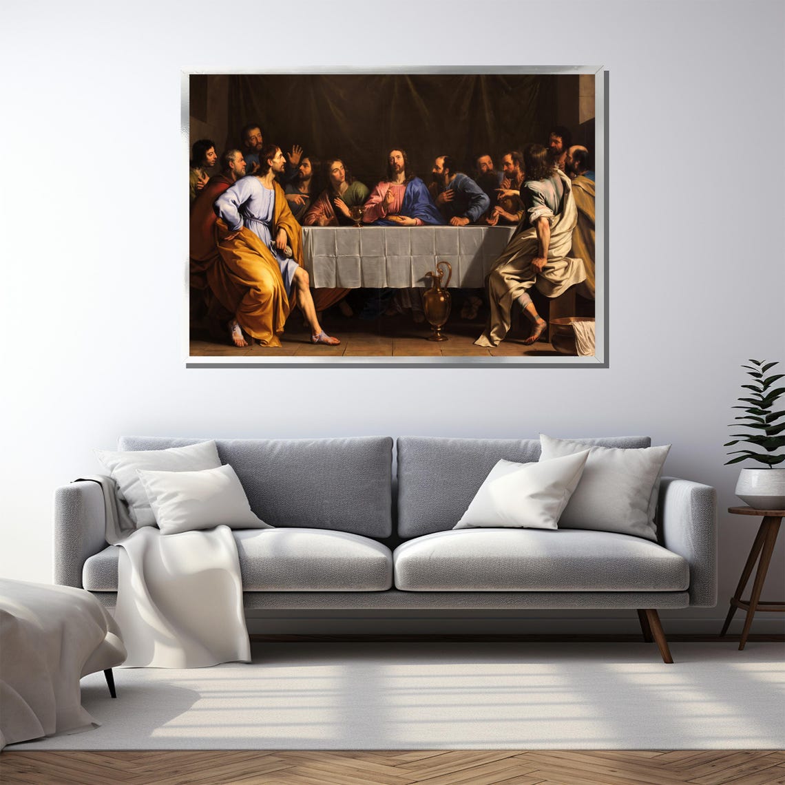 The Last Supper Jesus and Apostles Classic Dark Painting Poster - Image 5