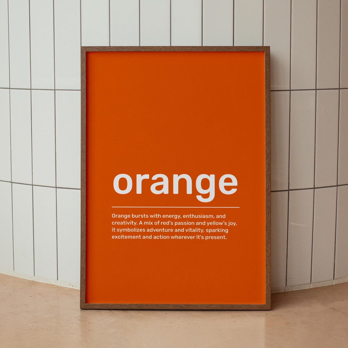 Orange Color Definition Dictionary Typography Minimalist Art Print - Image 3