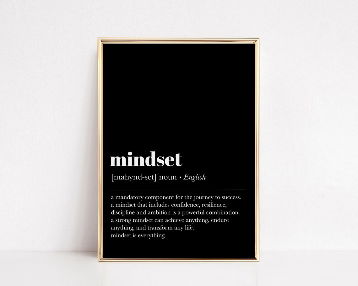 Mindset Definition Home Office Wall Art Print