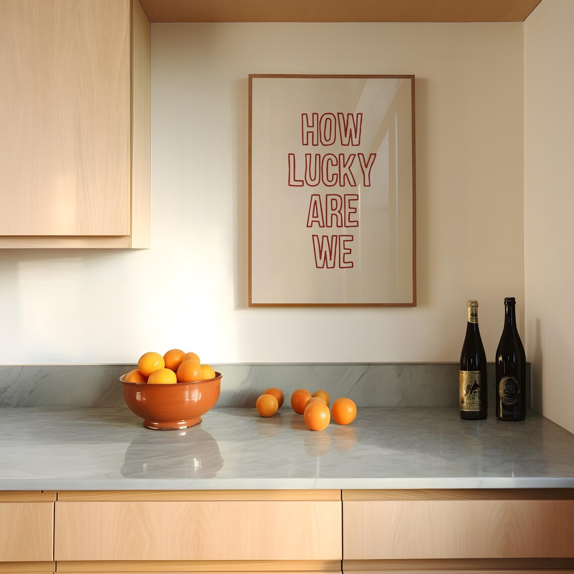 How Lucky Are We Positive Quote Art Print - Image 3