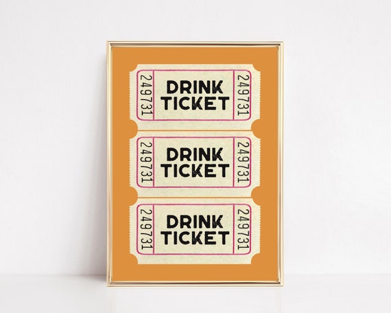 Funky Decor Retro Wall Art Trendy Wall Art Preppy Wall Art Aesthetic Room Decor Bar Cart Decor Print