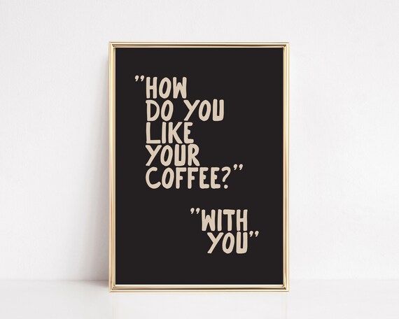 Coffee Wall Art, Espresso Print for Kitchen Walls