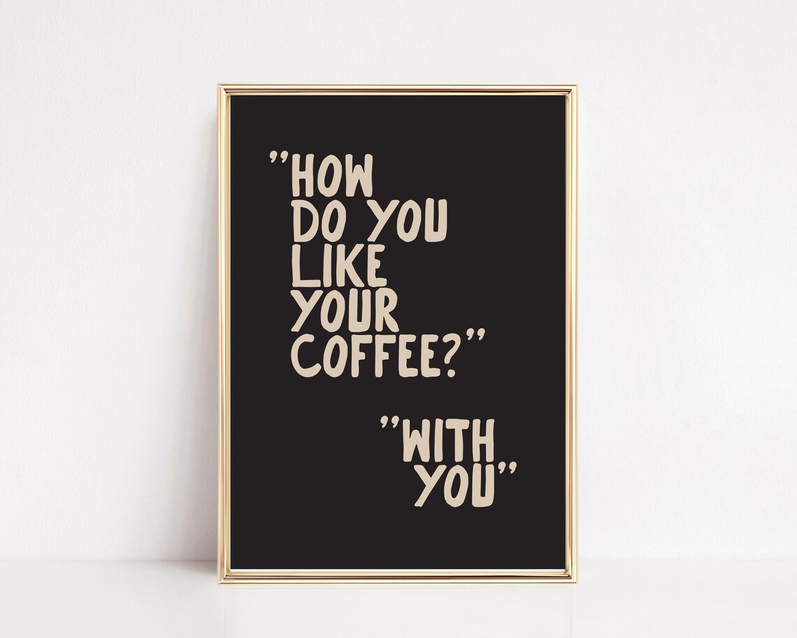 Coffee Wall Art, Espresso Print for Kitchen Walls