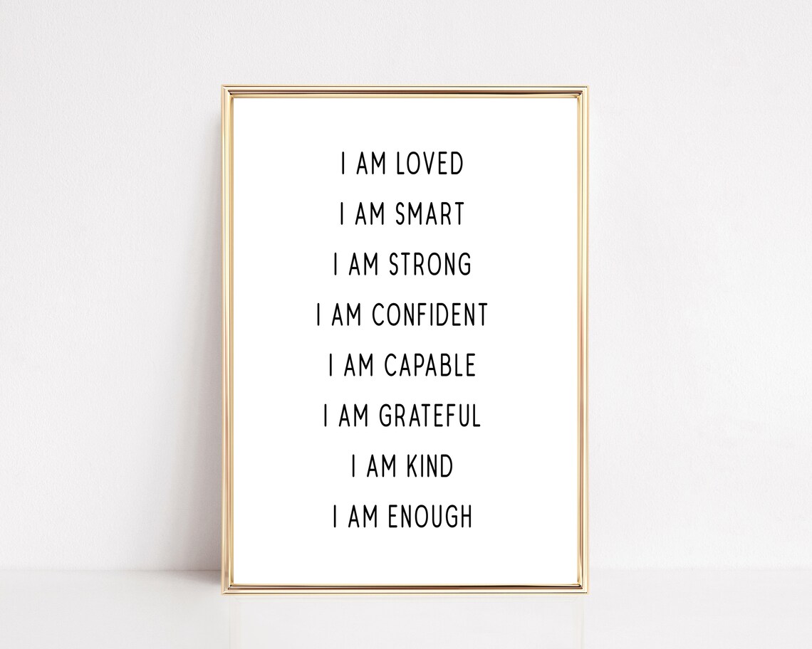Affirmations For Kids Nursery Decor Art Print