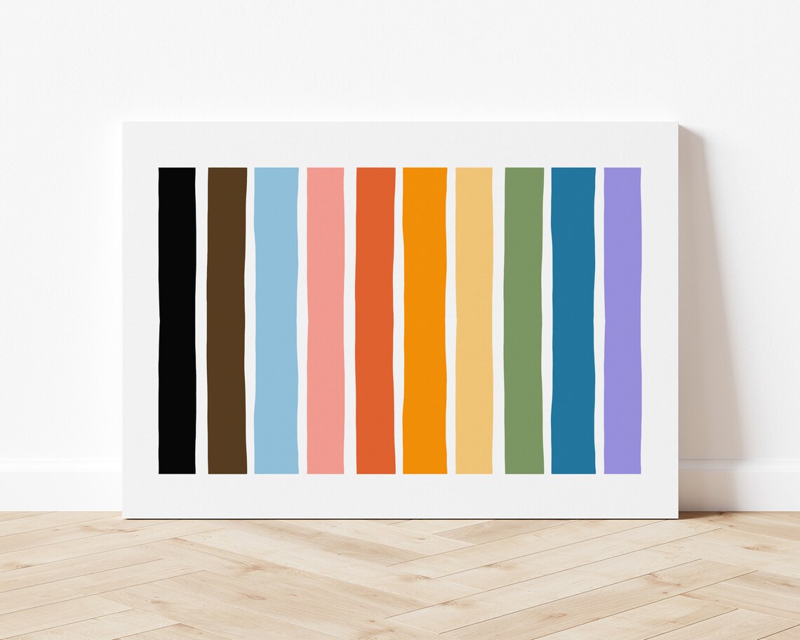 Pride Decor LGBTQ Art, Subtle Rainbow Wall Print - Image 2