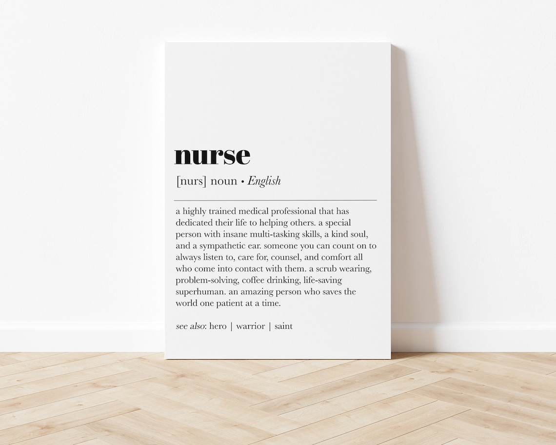 Nurse Definition Women Gift Poster Print - Image 2