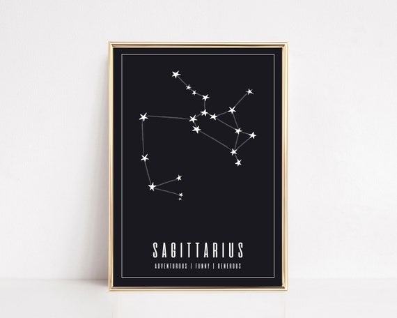 Sagittarius Wall Art Sagittarius Zodiac Print Sagittarius Art Zodiac Wall Art Zodiac