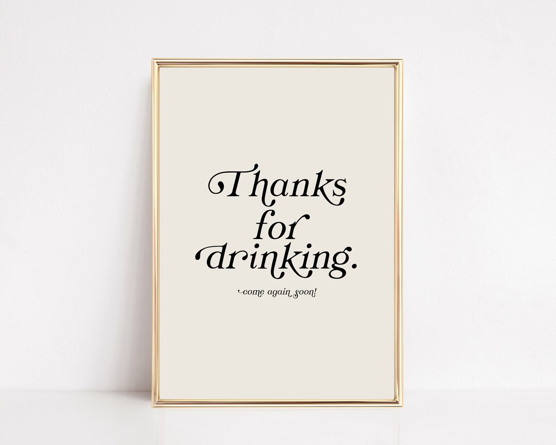 Bar Cart Trendy Bar Cart Decor Art Print - Image 2