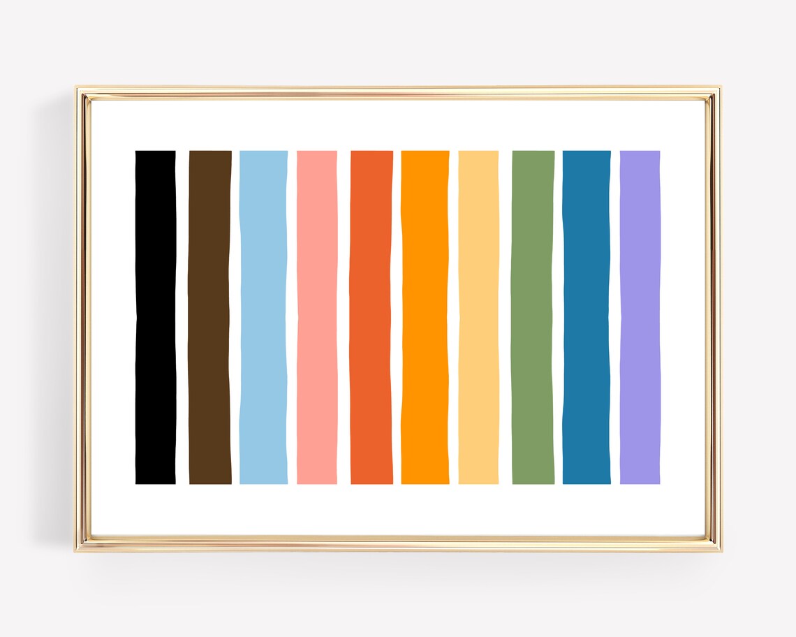 Pride Decor LGBTQ Art, Subtle Rainbow Wall Print