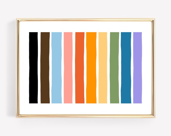 Pride Decor LGBTQ Art, Subtle Rainbow Wall Print