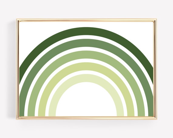 St. Patrick's Day Green Rainbow Art Print