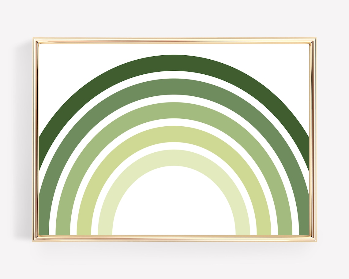 St. Patrick's Day Green Rainbow Art Print