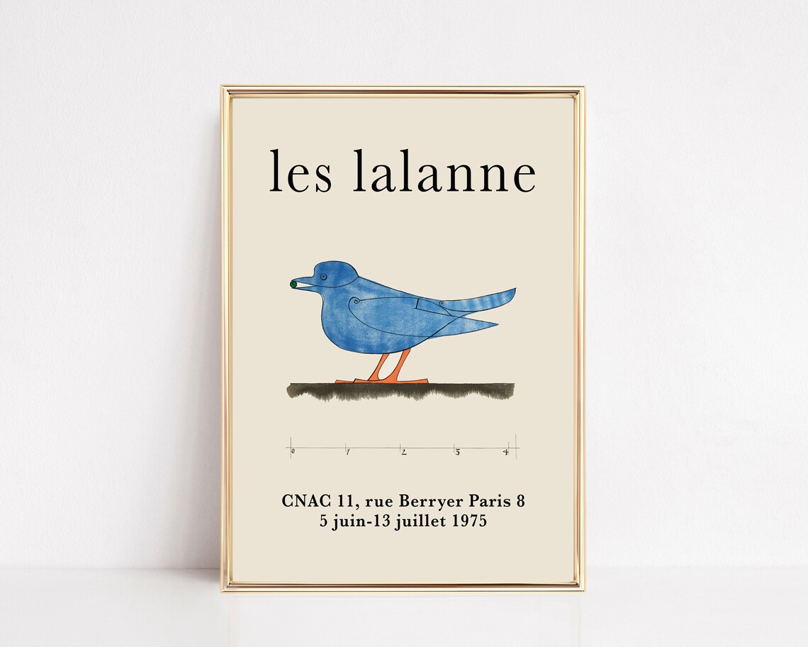 Les Lalanne Exhibition Poster, Vintage Bird Art Print