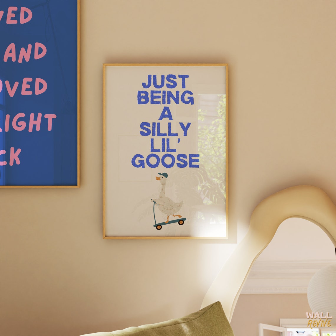 Just Being A Silly Lil Goose Riding Scooter Funny Quote Poster - Image 3