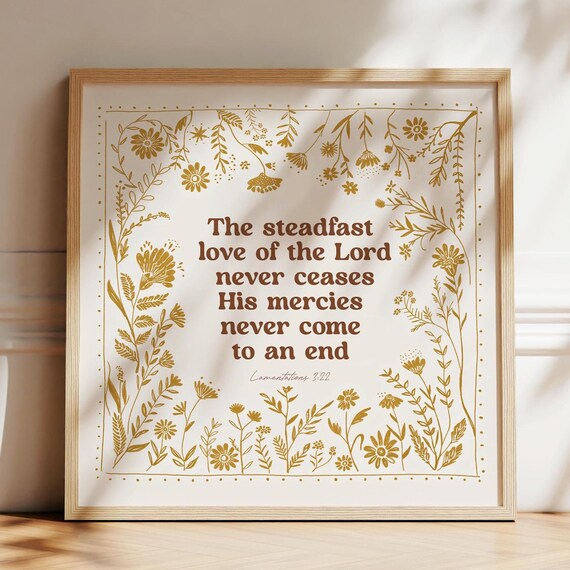 Steadfast Love Of The Lord Scripture Lamentations 322 Art Christian Gift