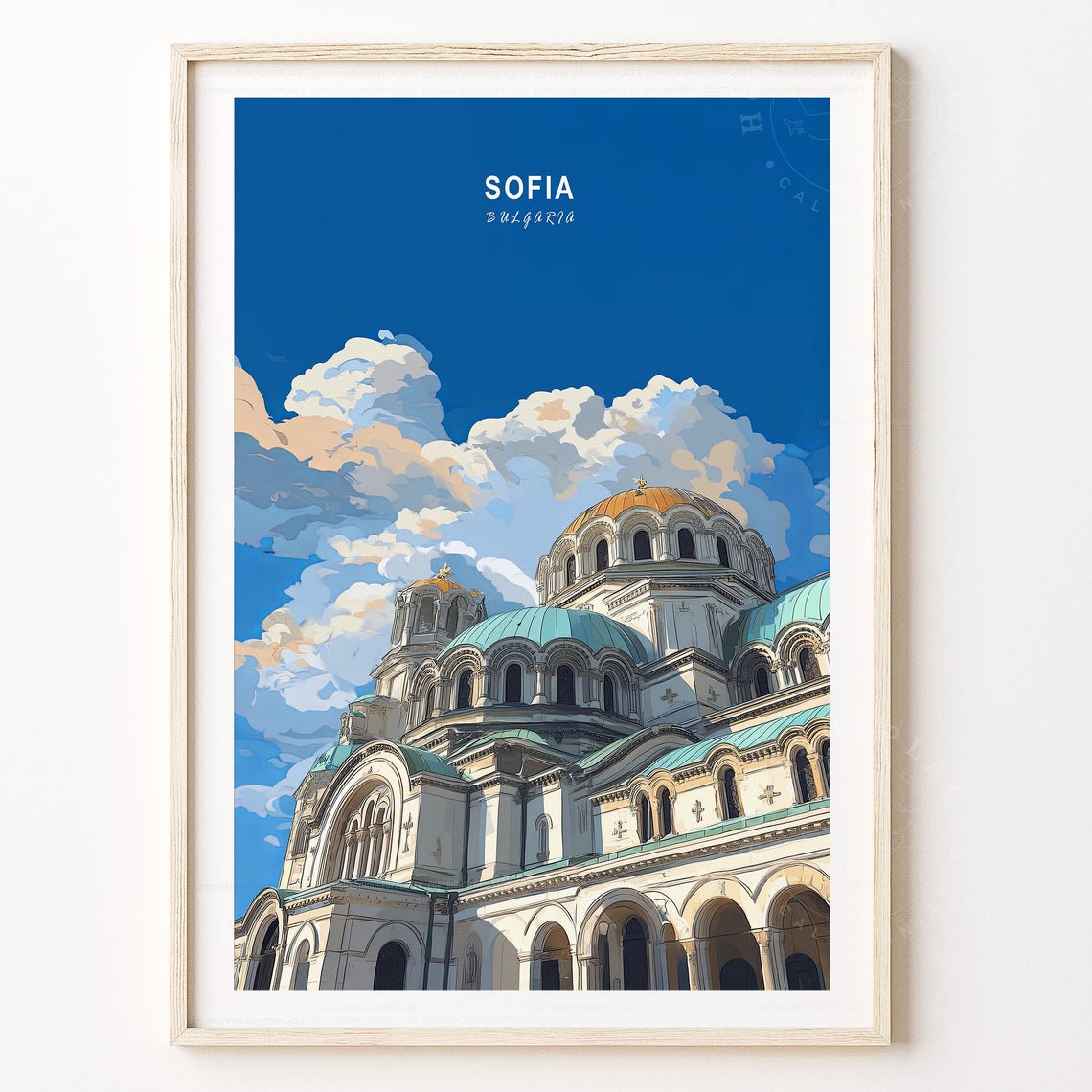 Alexander Nevsky Cathedral Sofia Bulgaria Grand Cloudy Sky Poster