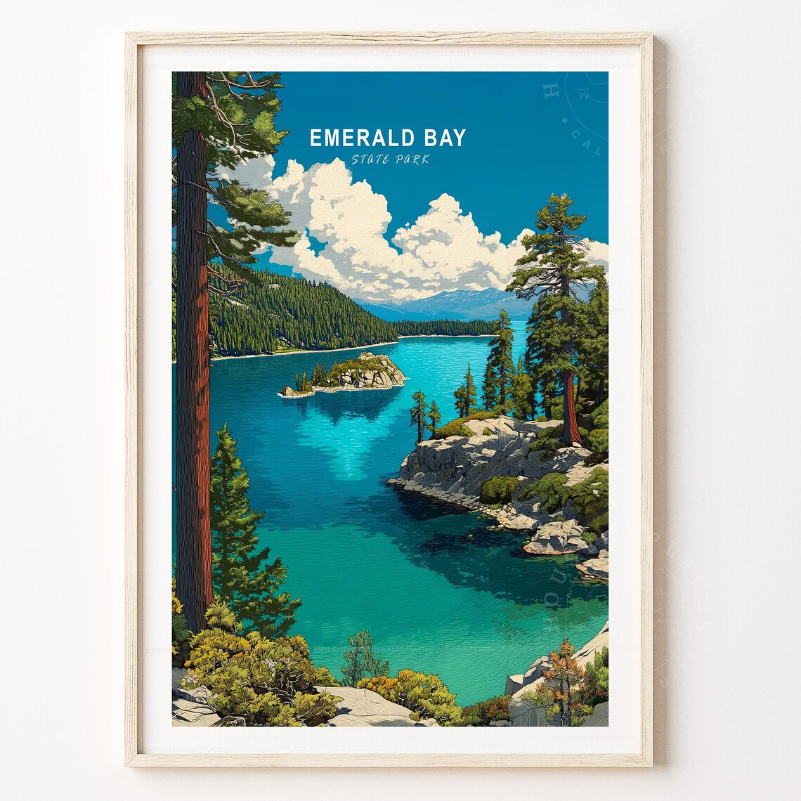 Emerald Bay State Park Lake Tahoe Turquoise Lake Scenic Poster