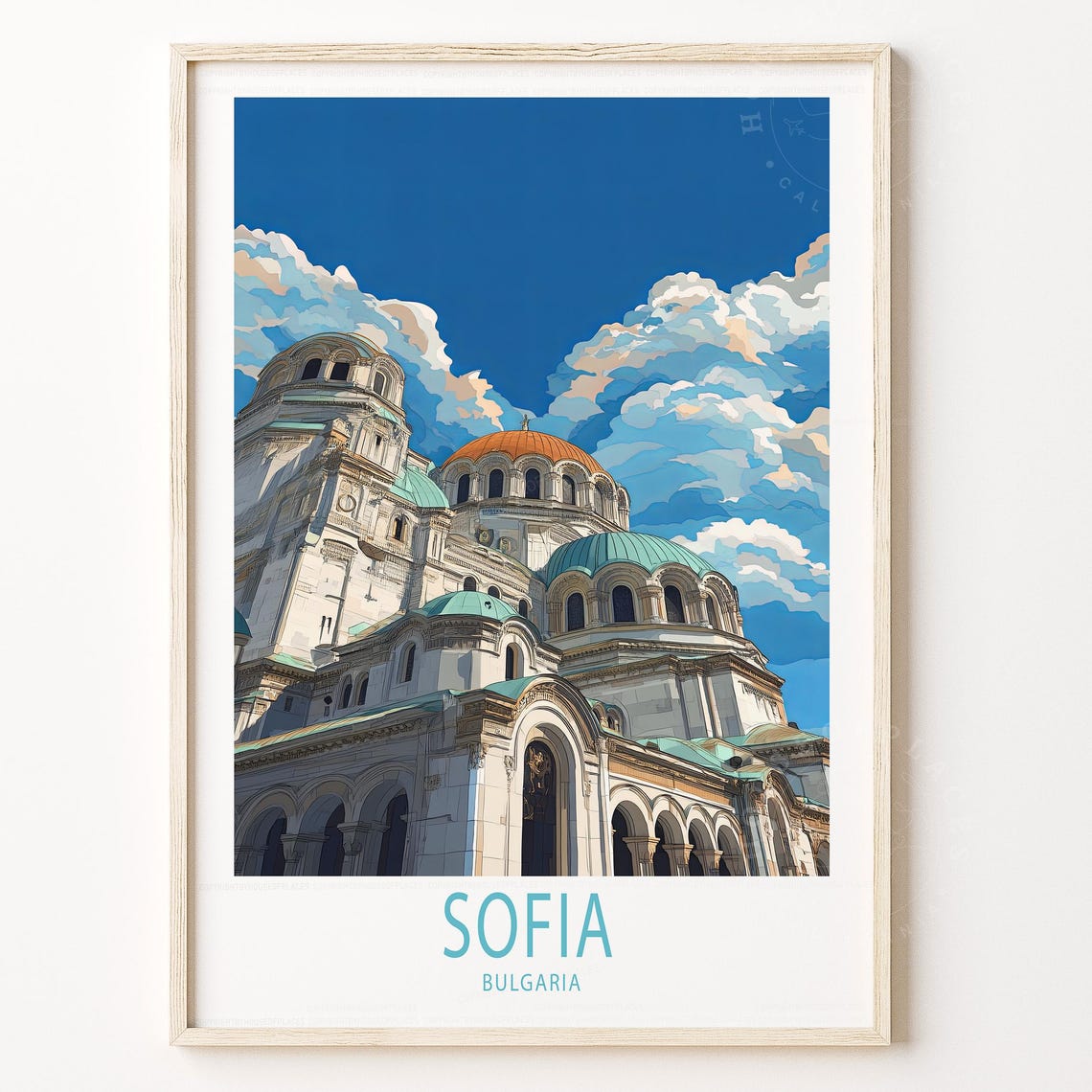 Alexander Nevsky Cathedral Sofia Bulgaria Grand Travel Poster