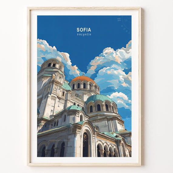 Alexander Nevsky Cathedral Sofia Bulgaria Bright Blue Sky Poster