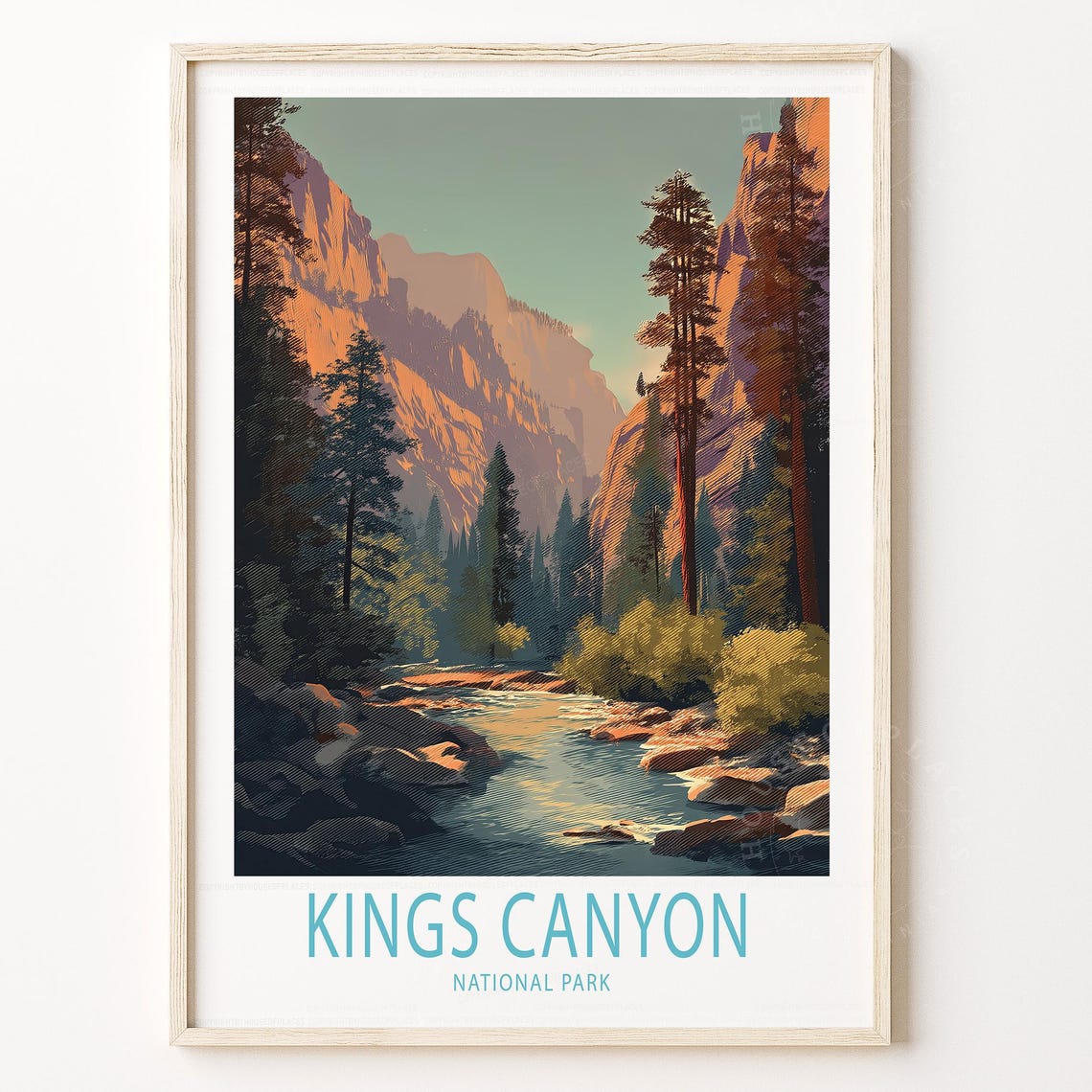 Kings Canyon National Park Scenic River Valley Canyon Poster
