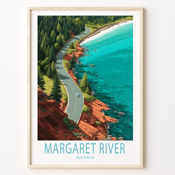 Margaret River Travel Wall Art Australia Poster Print Personalised Gifts