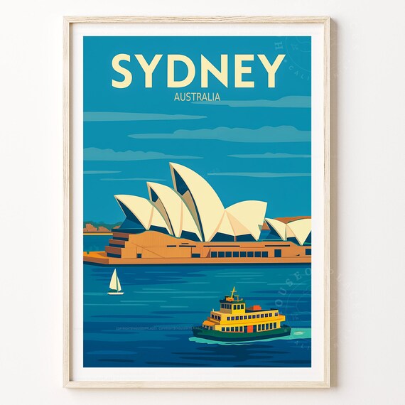 Sydney Australia Travel Poster, Travel Poster