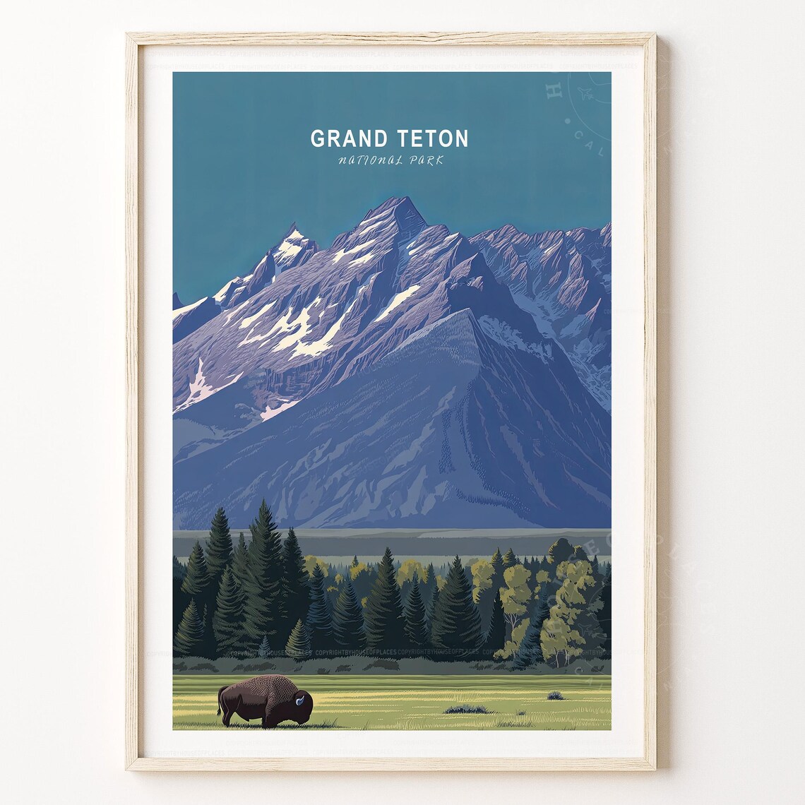 Grand Teton National Park Travel Print Poster