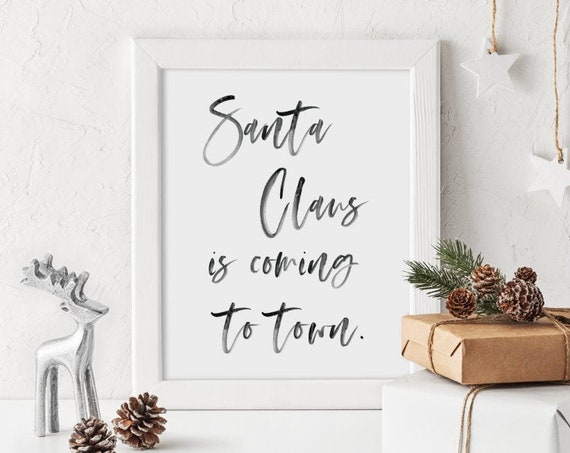 Santa Claus Is Coming To Town, Minimal Poster