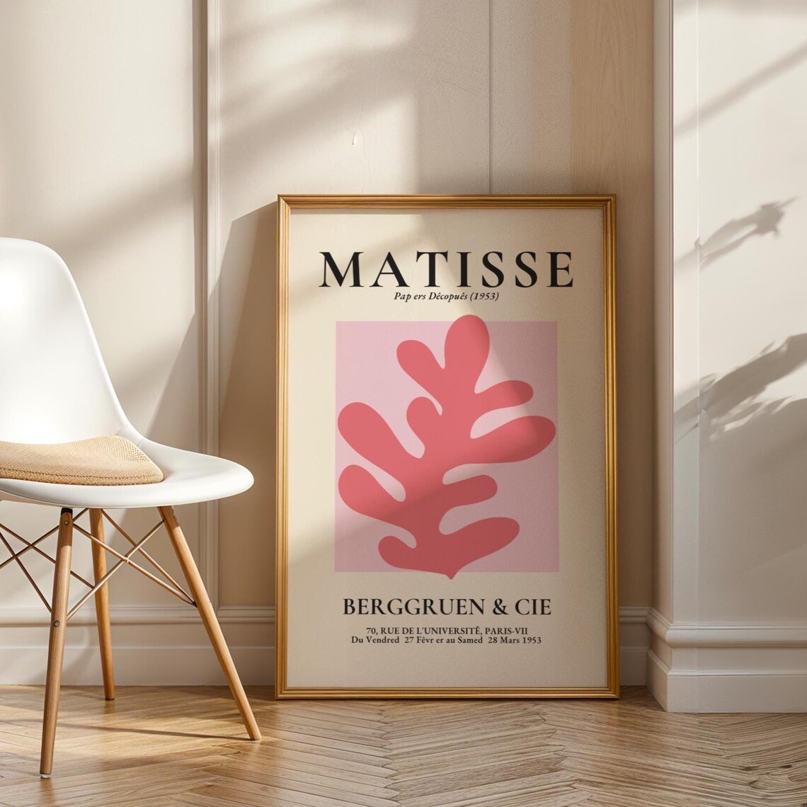 Matisse Pink Leaf Papiers Decoupes 1953 Berggruen Paris Poster
