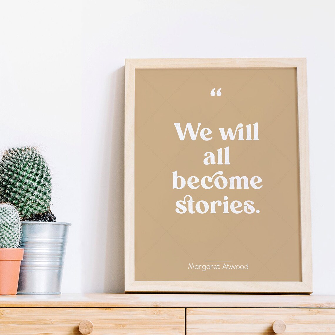 Margaret Atwood We Will All Become Stories Literary Quote Wall Poster - Image 3